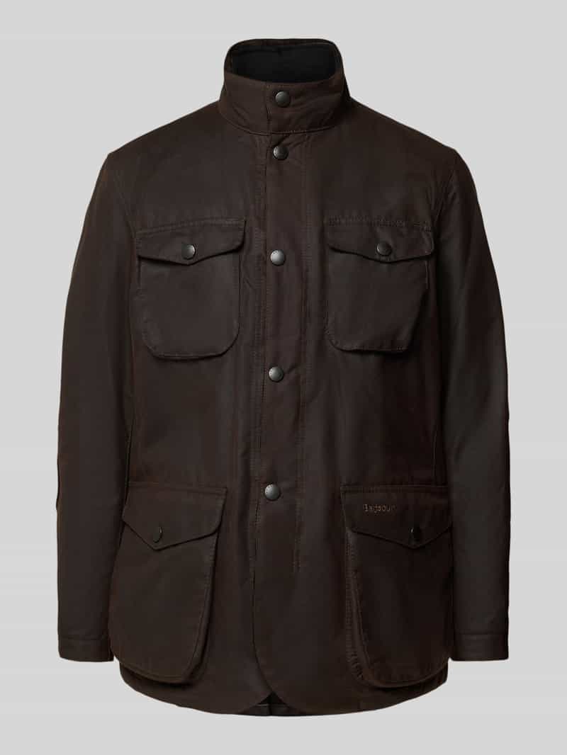 Barbour Regular fit jack van gewaxt katoen