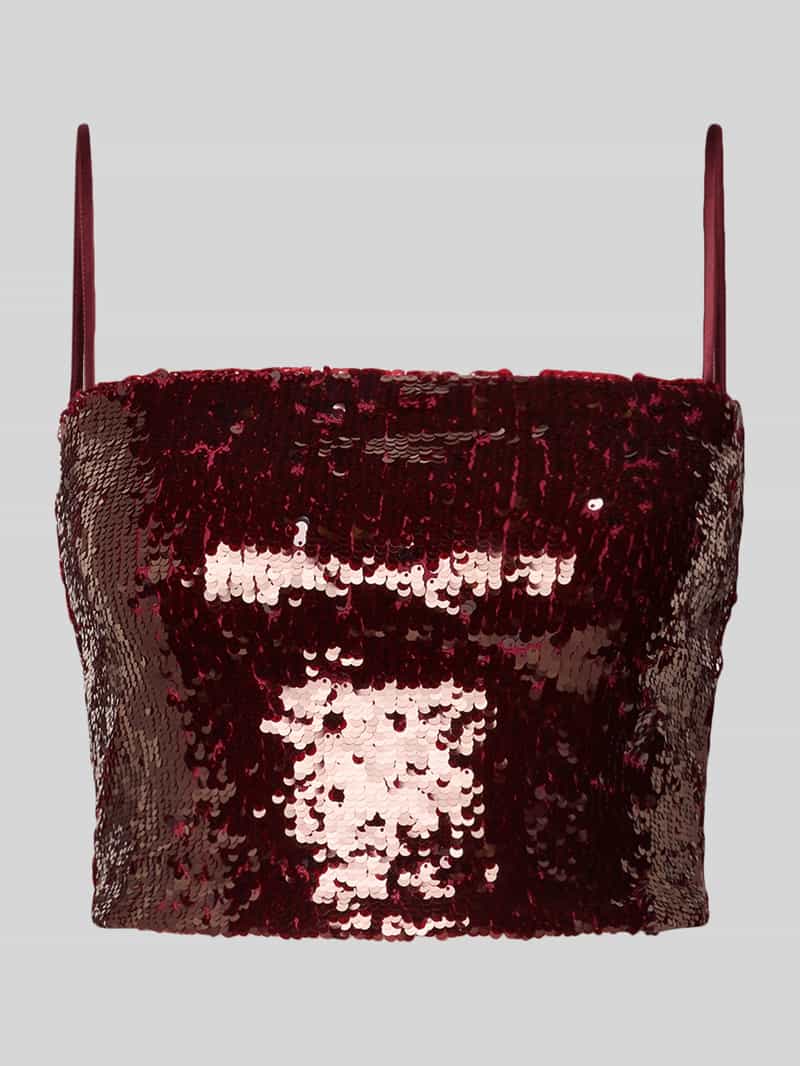 Jake*s Cocktail Slim fit korte top met pailletten