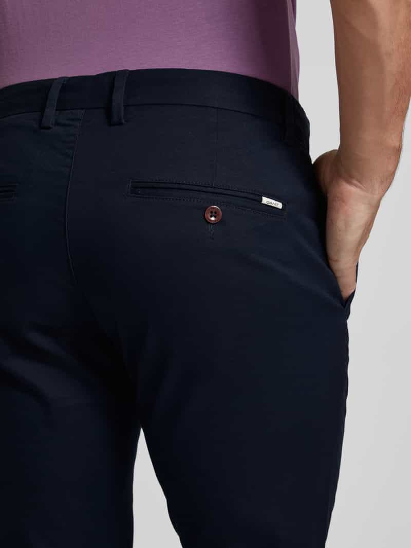 Gant Slim fit chino met steekzakken opzij
