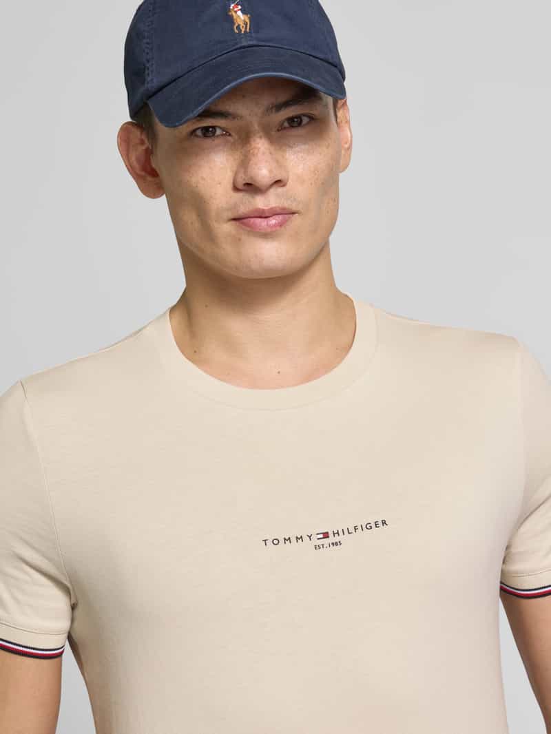Tommy Hilfiger Slim fit T-shirt van puur katoen