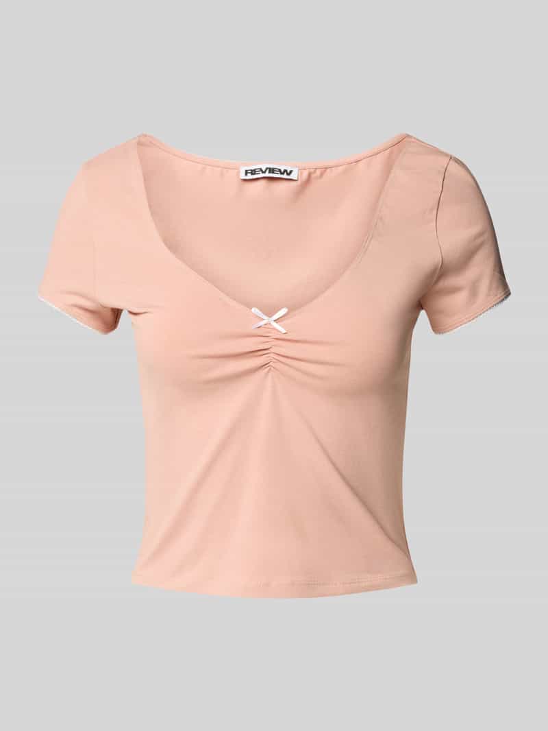 Kort T-shirt met V-hals