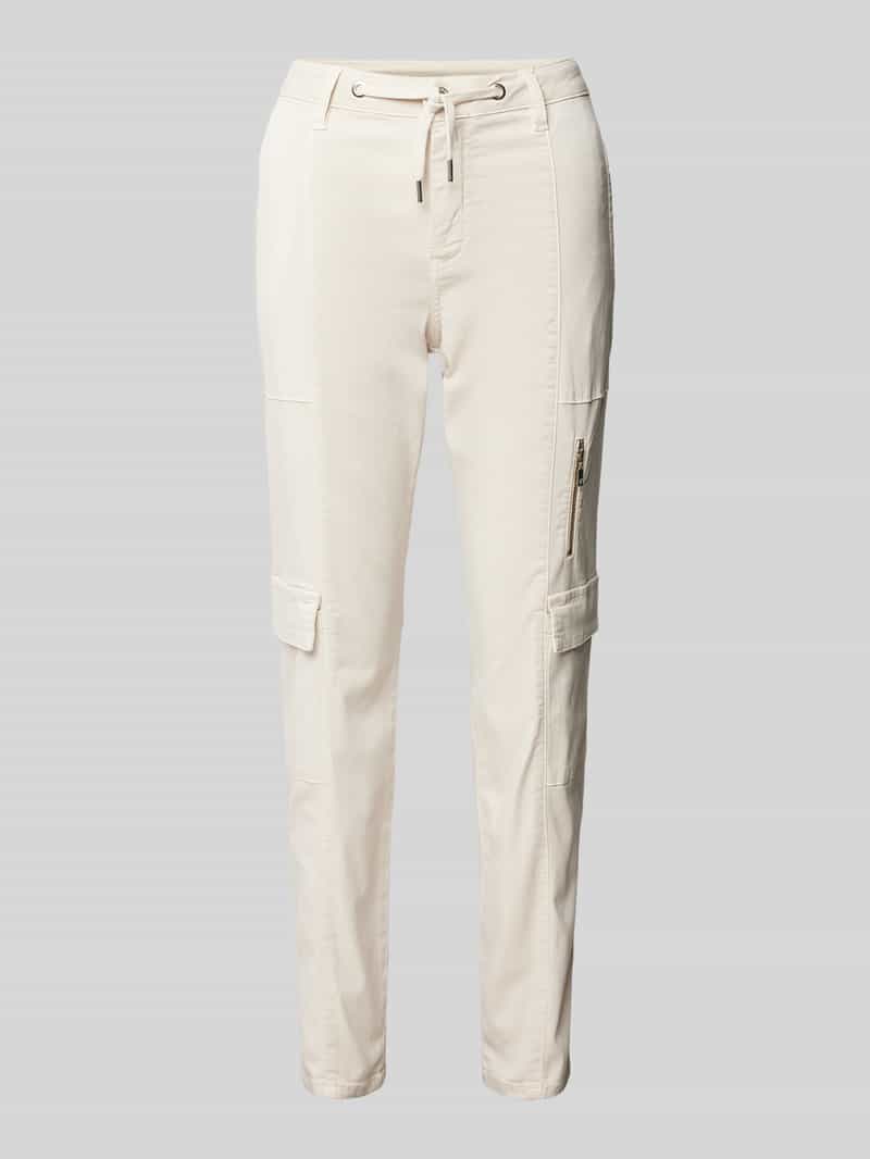 monari Slim fit cargobroek met tunnelkoord