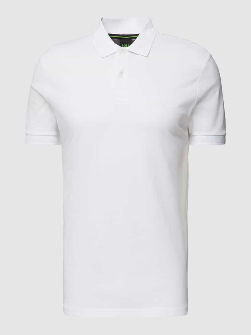 BOSS Green Poloshirt met labelprint model 'Pio'