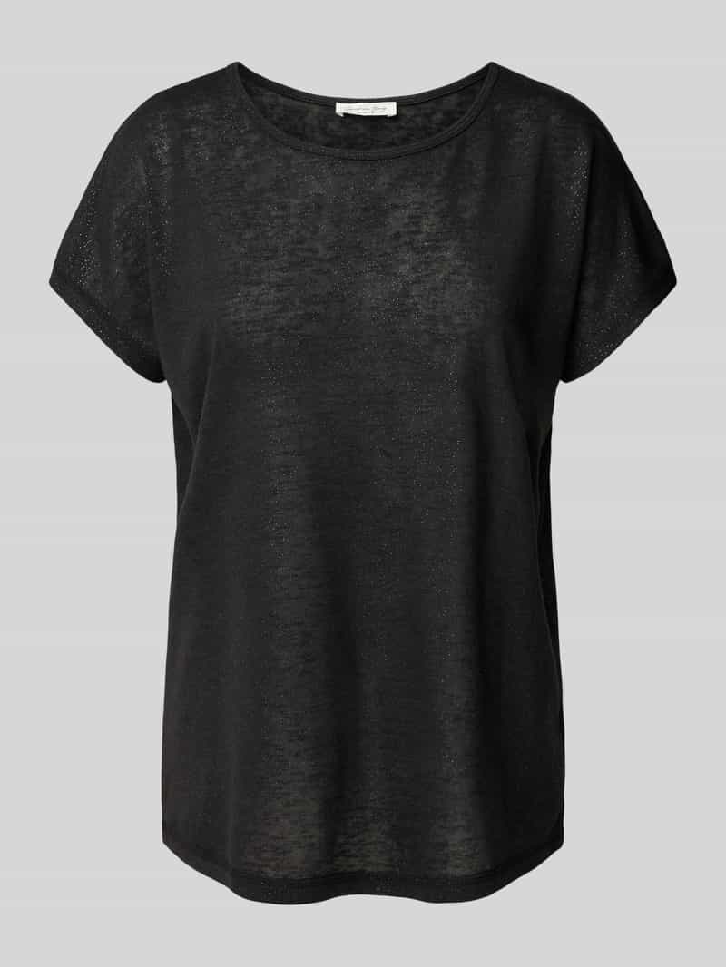 Christian Berg Woman T-shirt met geribde ronde hals