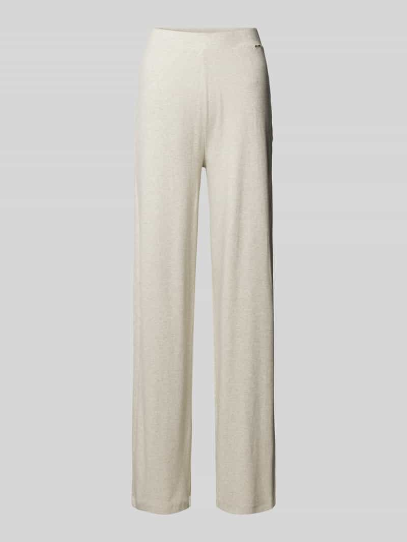 Guess Wide leg stoffen broek met labelapplicatie, model 'ELSA'