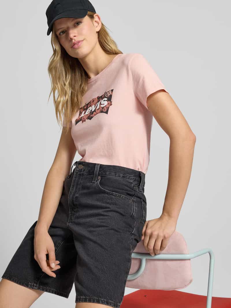 Levi's T-shirt met labelprint en ronde hals