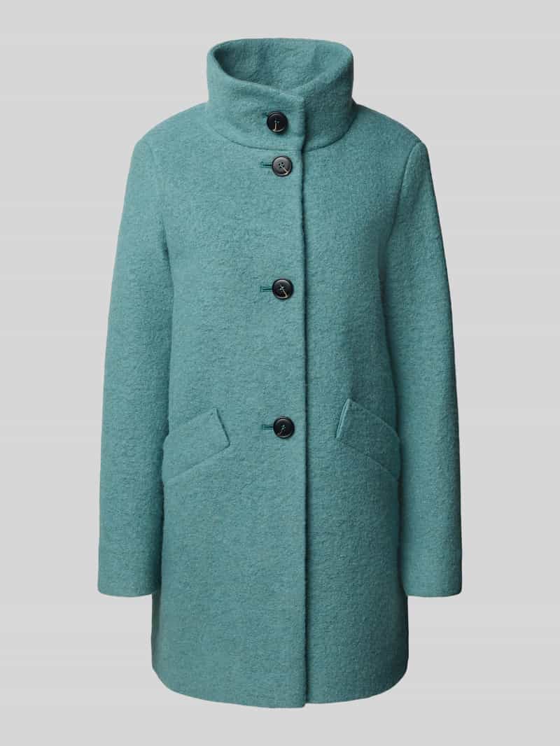 Fuchs Schmitt Lange jas met opstaande kraag en steekzakken