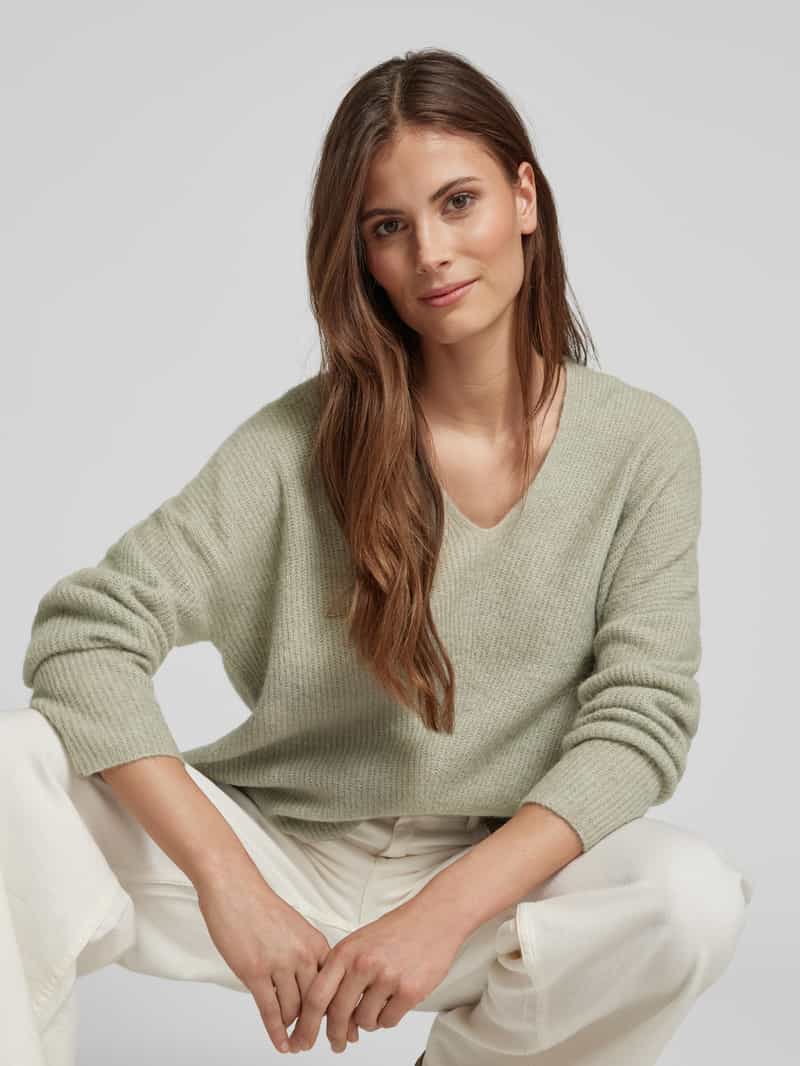 MOS MOSH Gebreide pullover met V-hals model 'THORA'