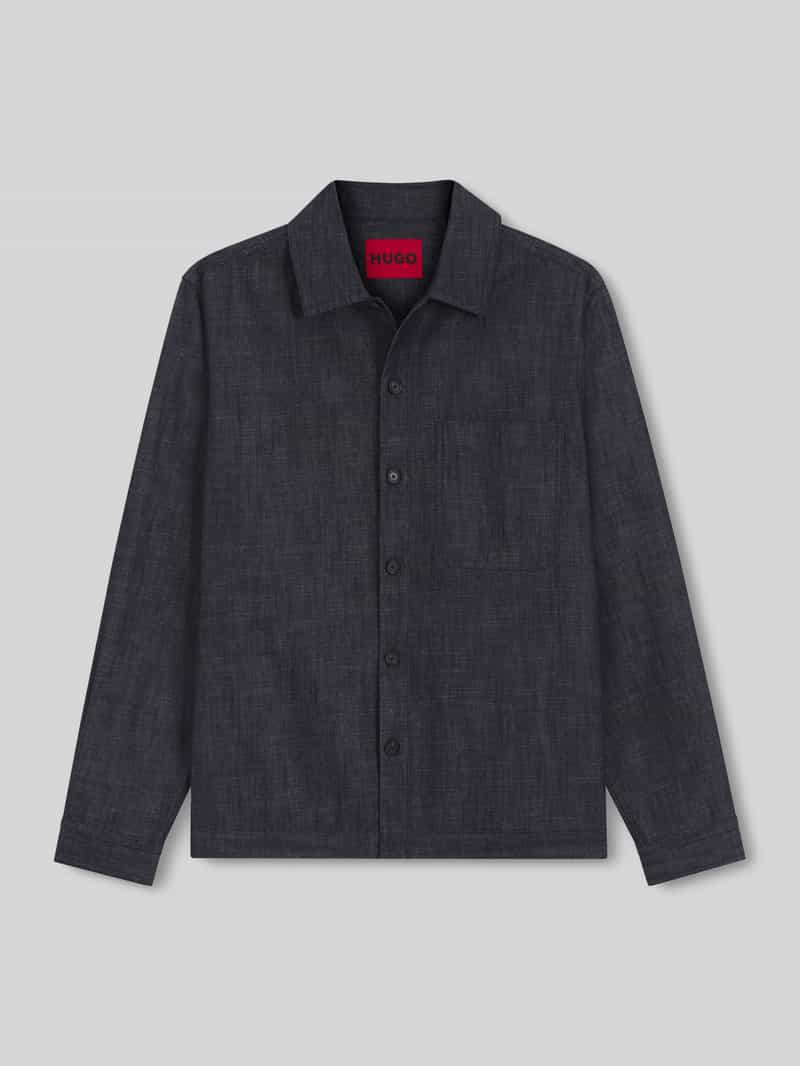 HUGO oversized fit jeanshemd van puur katoen model 'Ejiri'