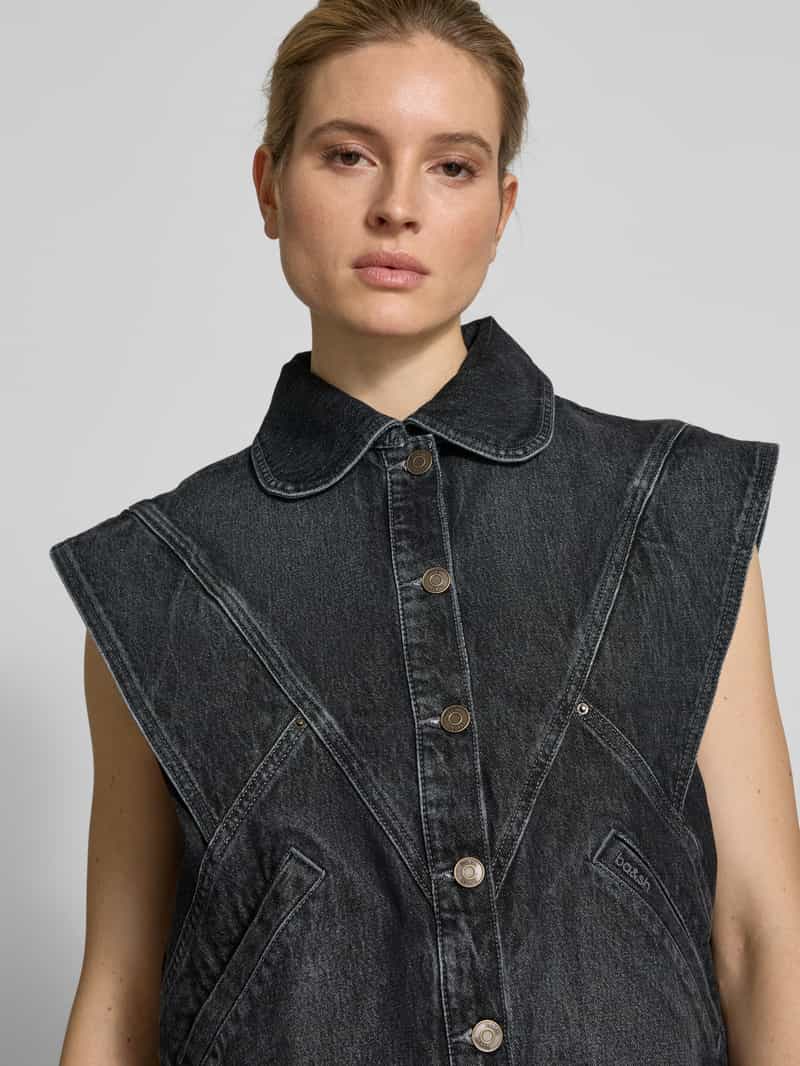 Bash Jeansgilet met strookzakken model 'MAX'