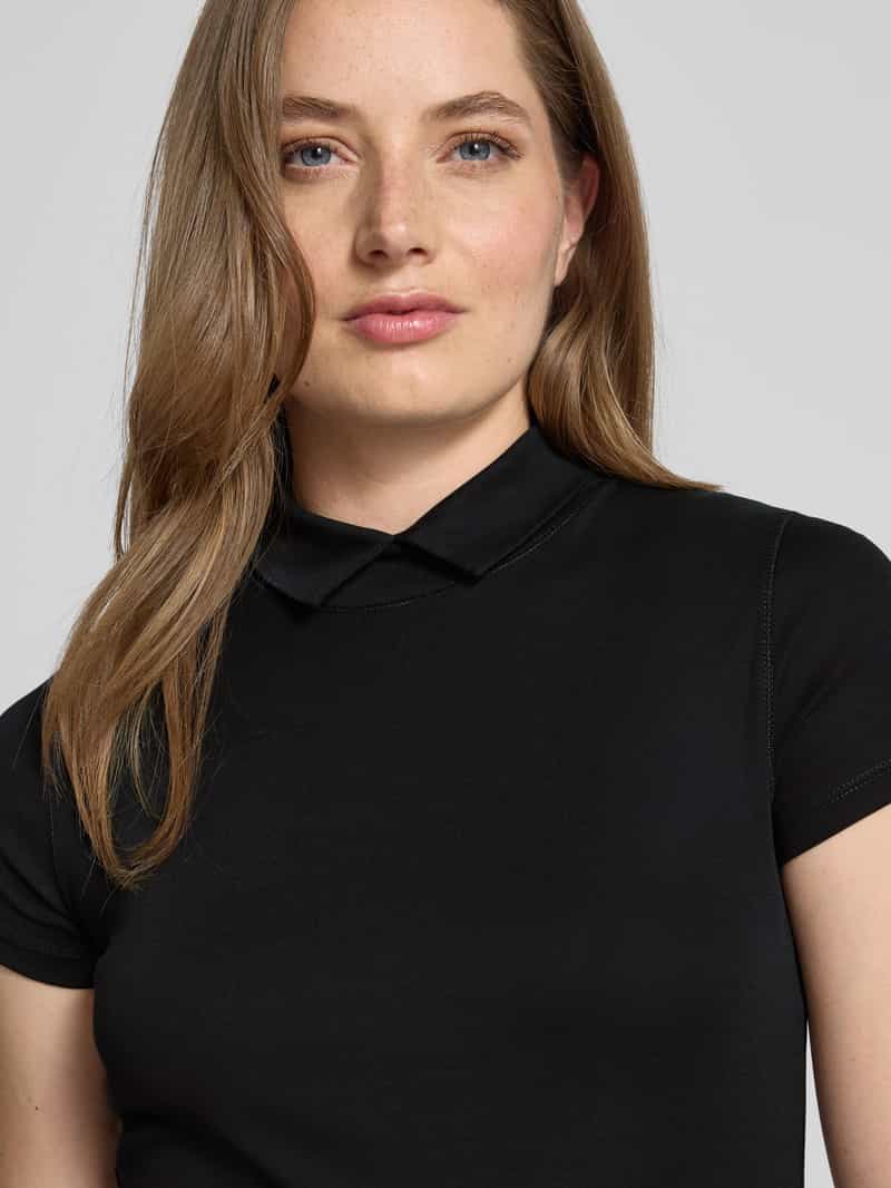 Marc Cain T-shirt van een mix van katoen en elastaan met col