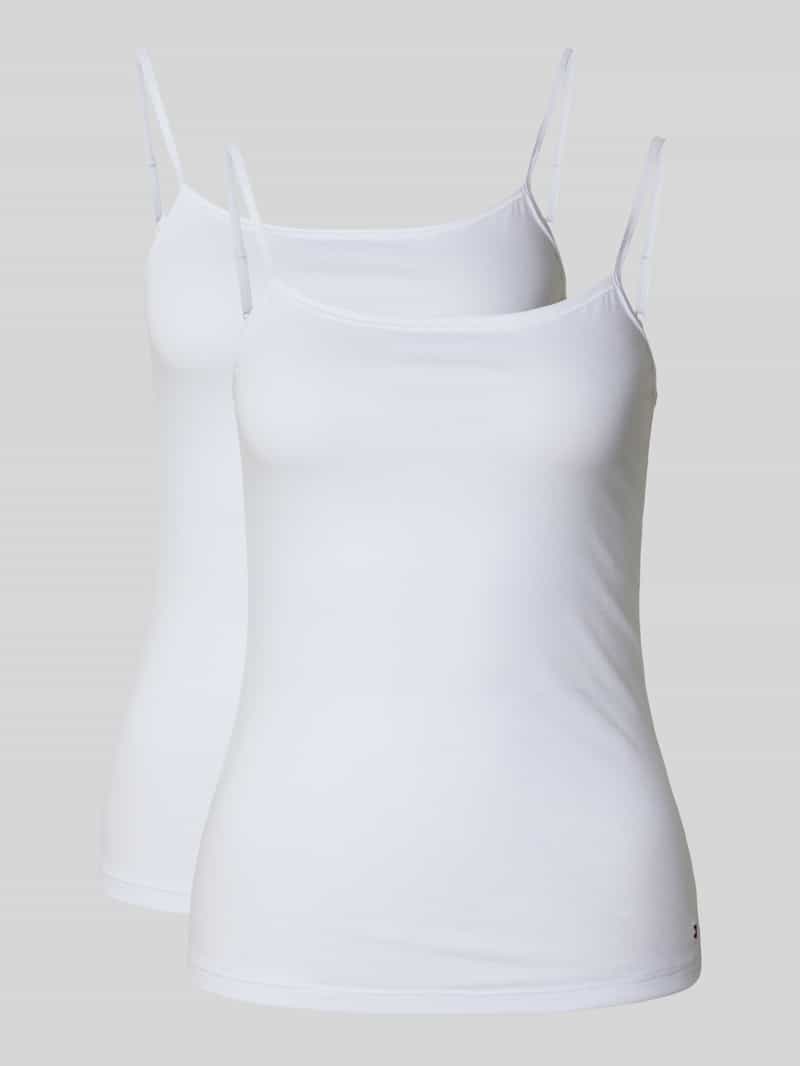 Regular fit ondershirt van katoenmix in Set van 2