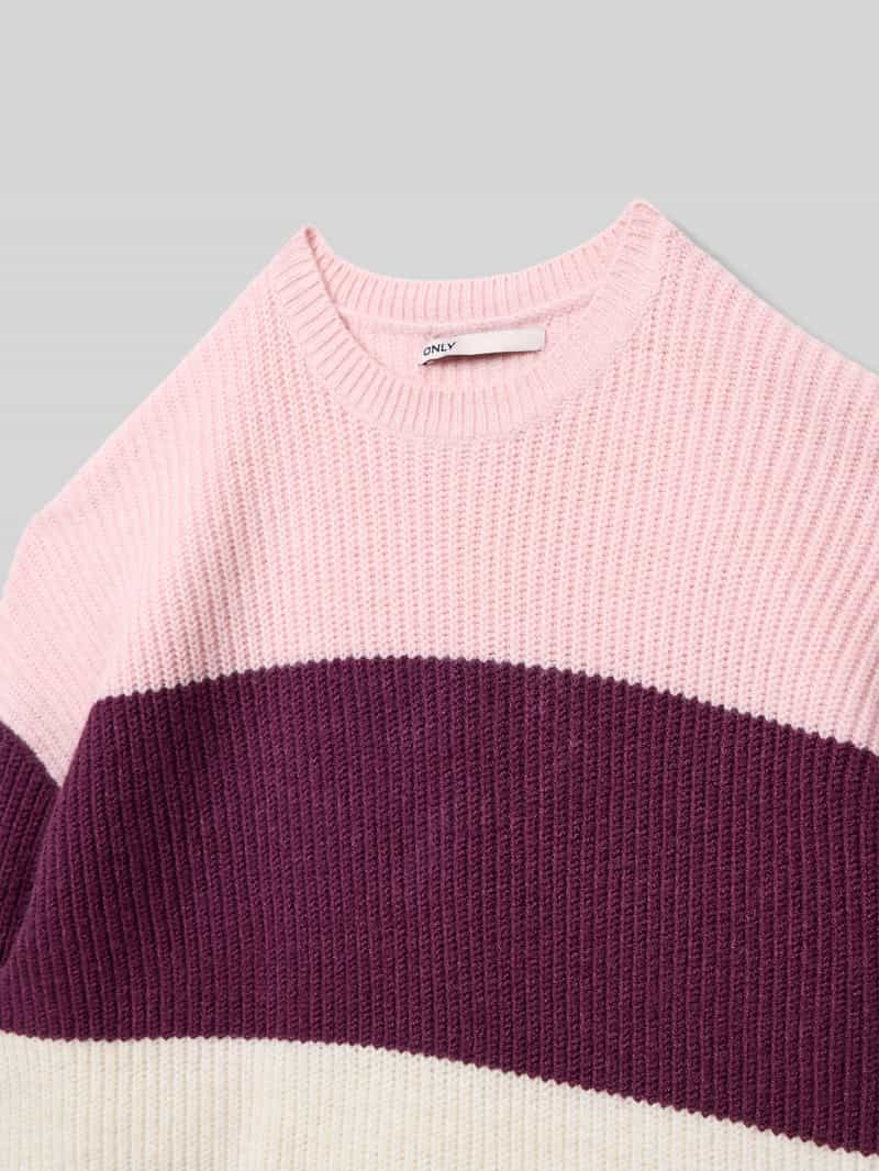 Only Regular fit gebreide pullover van viscosemix model 'SANDY'