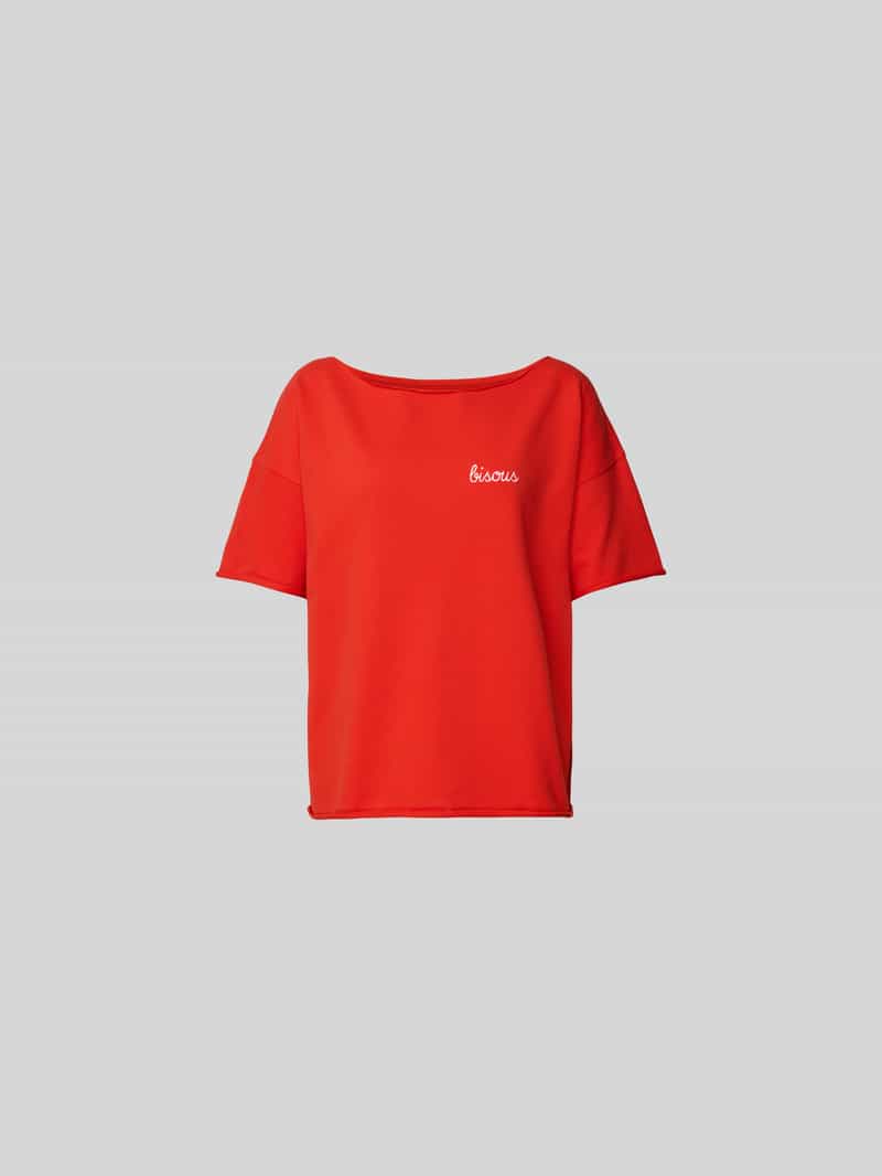Oversized T-shirt met labelstitching