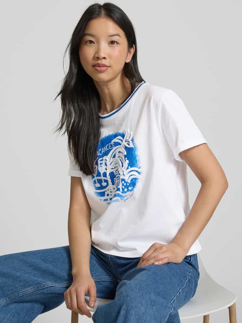Marc Cain T-shirt met motiefprint