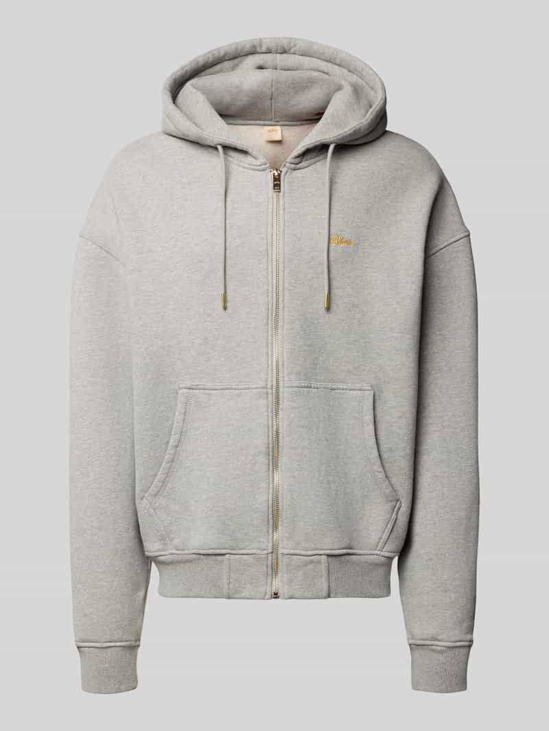 BLKVIS Sweatjack met labelstitching en kangoeroezak