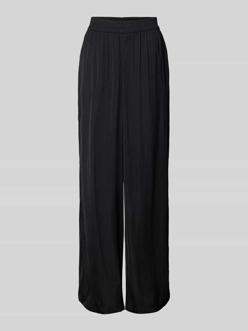 QS Wide fit stoffen broek met elastische band