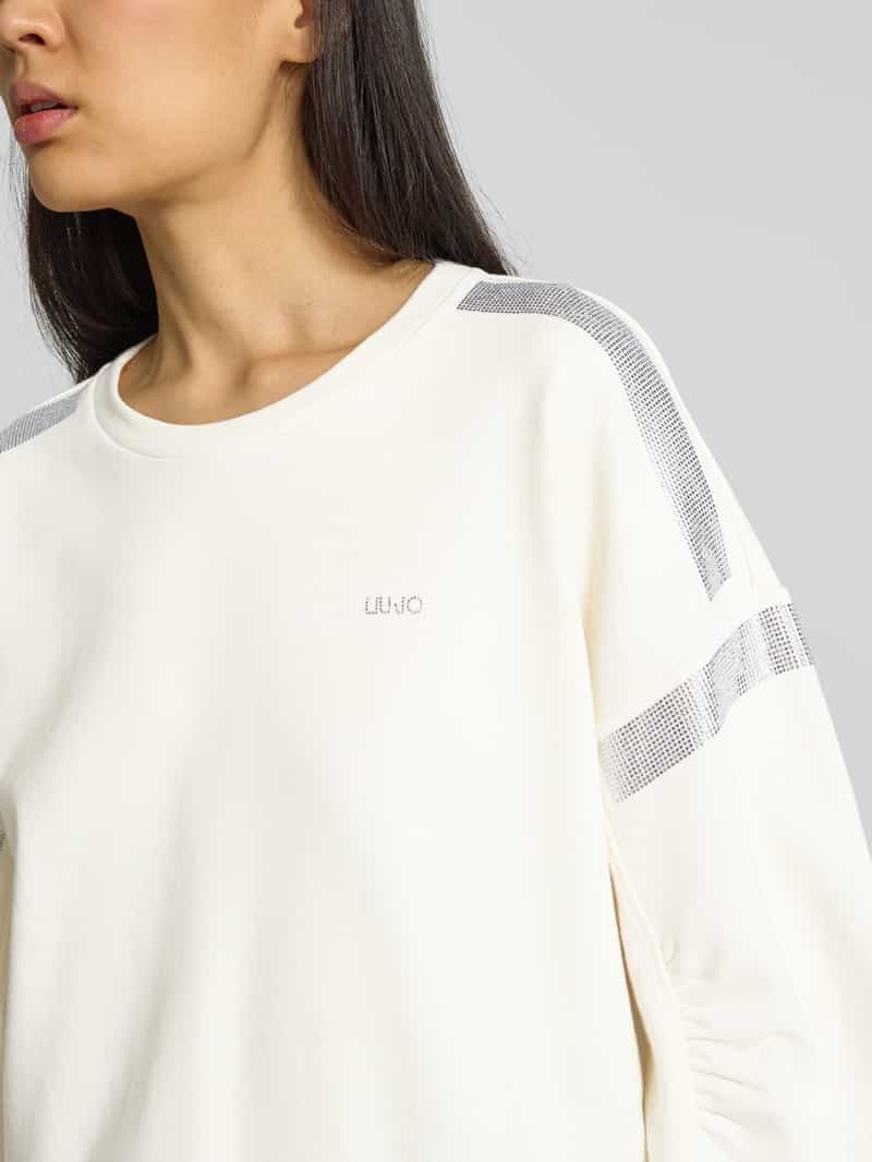 LIU JO SPORT Sweatshirt met strass-steentjes