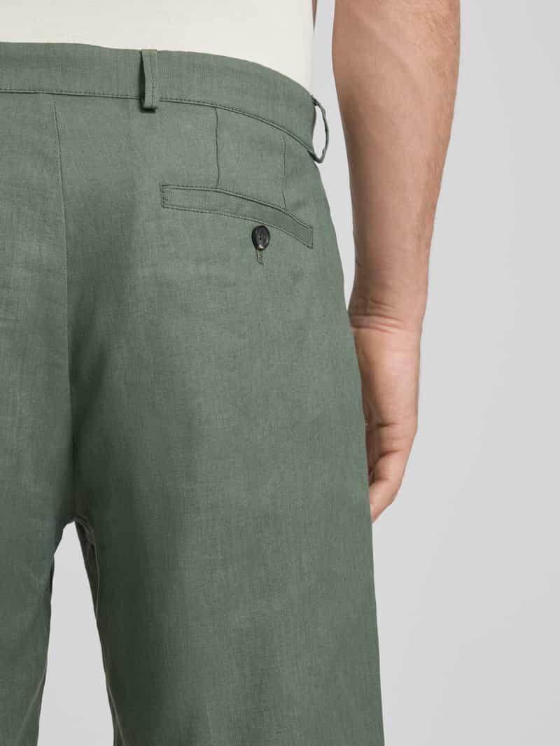 CG Club of Gents Tapered fit pantalon met bandplooien model 'OLE'