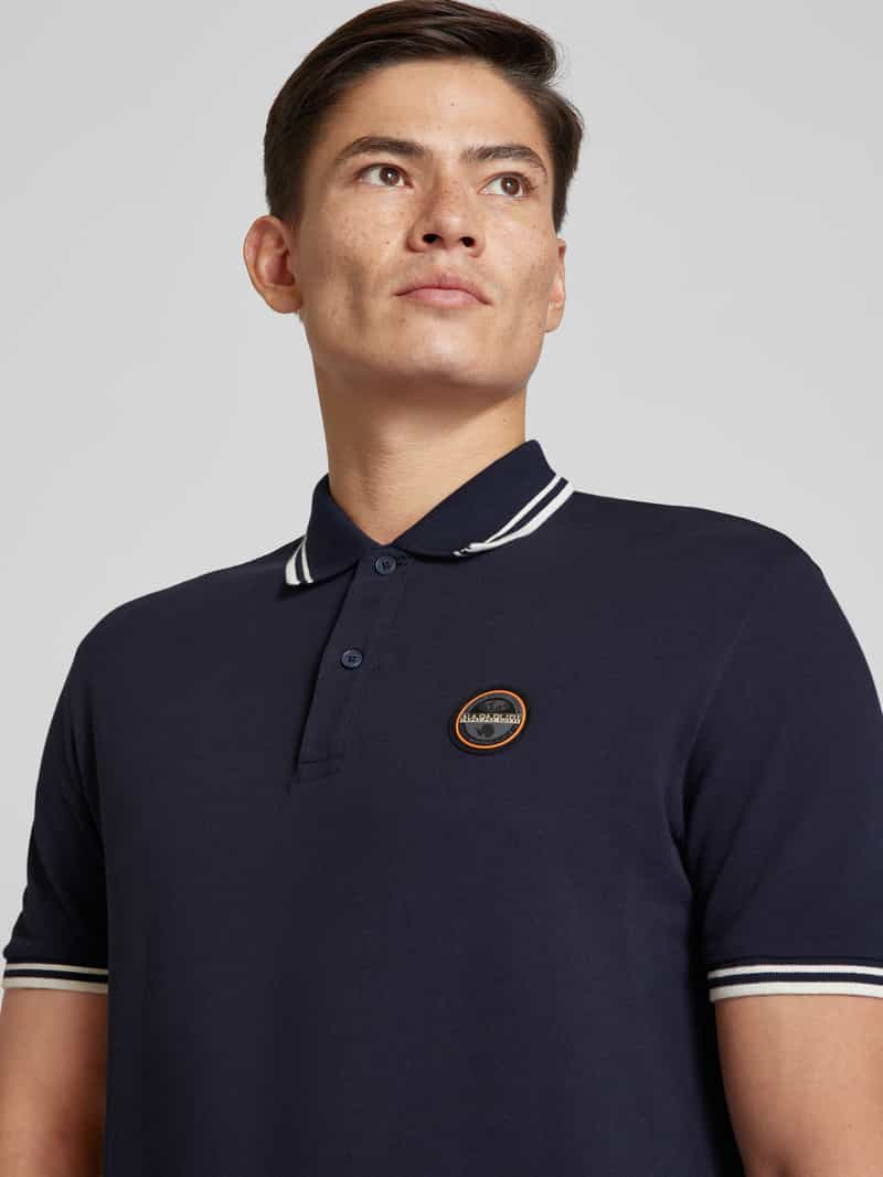 Napapijri Regular fit poloshirt met labelbadge model 'MACAS'