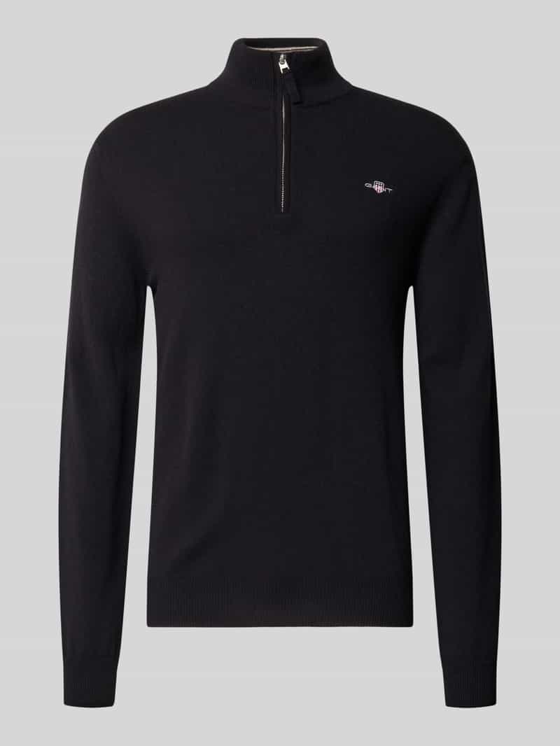 Gant Regular fit pullover in gebreide look van zuiver wol