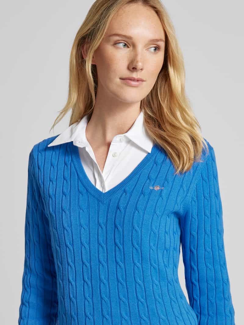 Gant Gebreide pullover met ribboorden