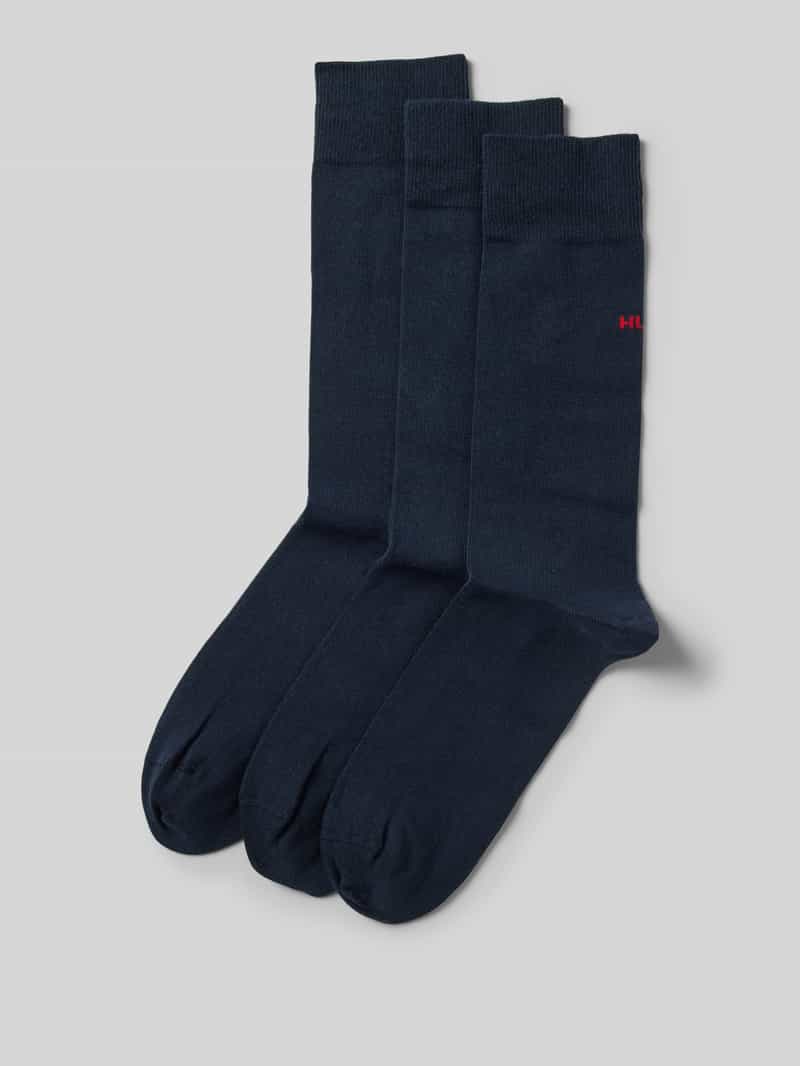 HUGO Sokken met labelstitching in een set van 3 paar