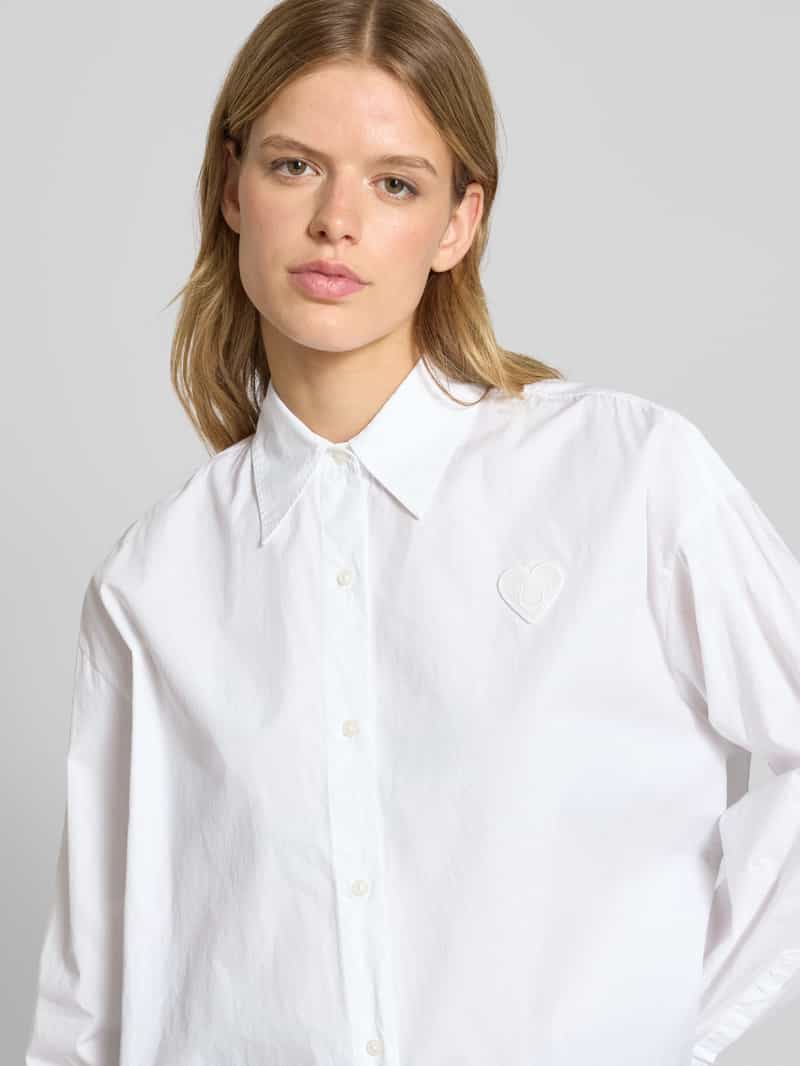 Hugo Blue Regular fit blouse met stitching model 'Elisana'