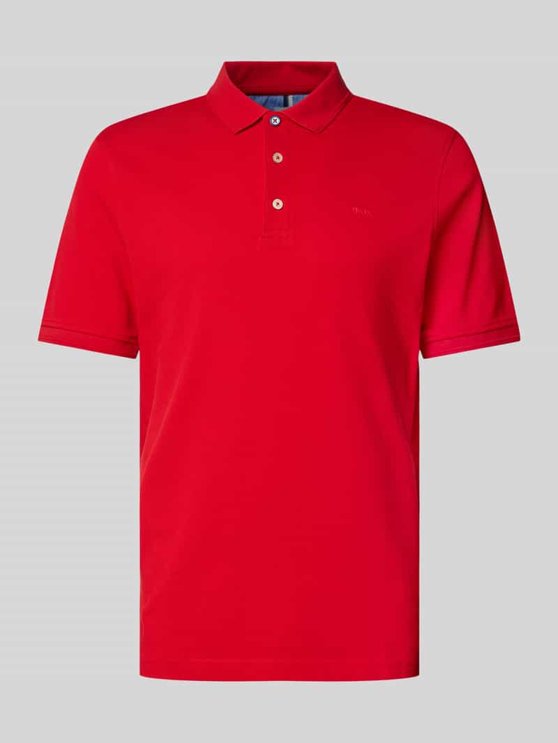 BRAX Regular fit poloshirt met labelprint model 'Pete'