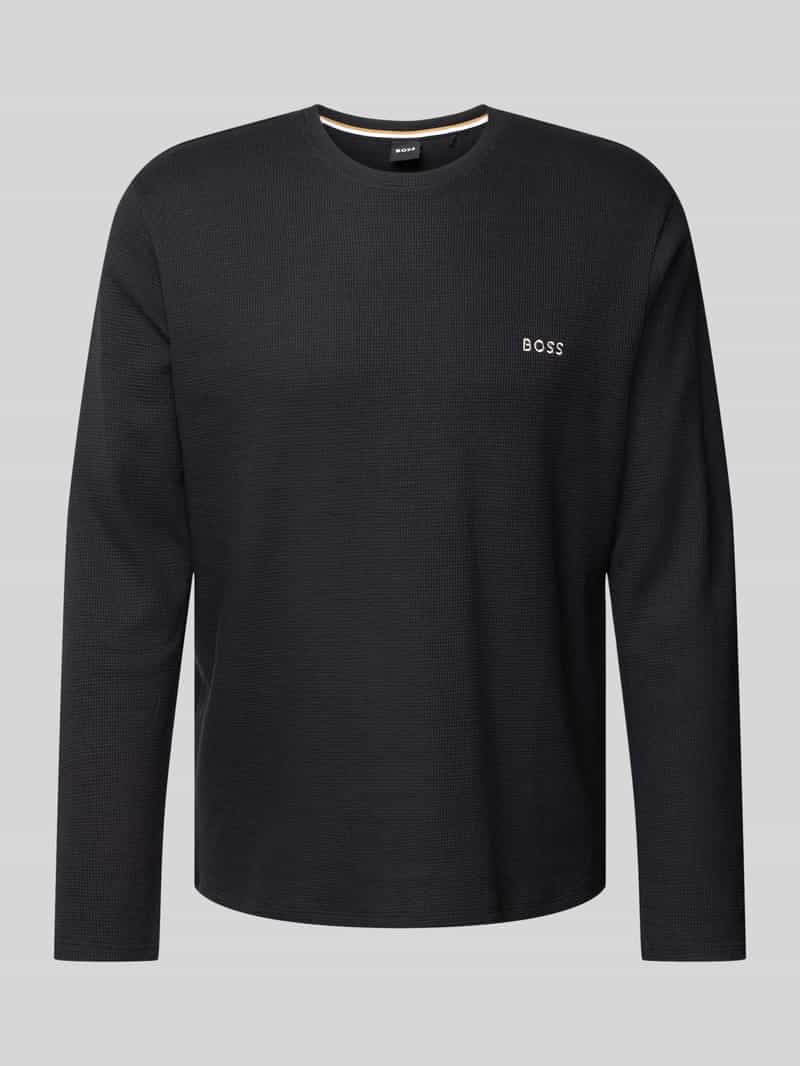 Boss Shirt met lange mouwen en labelstitching