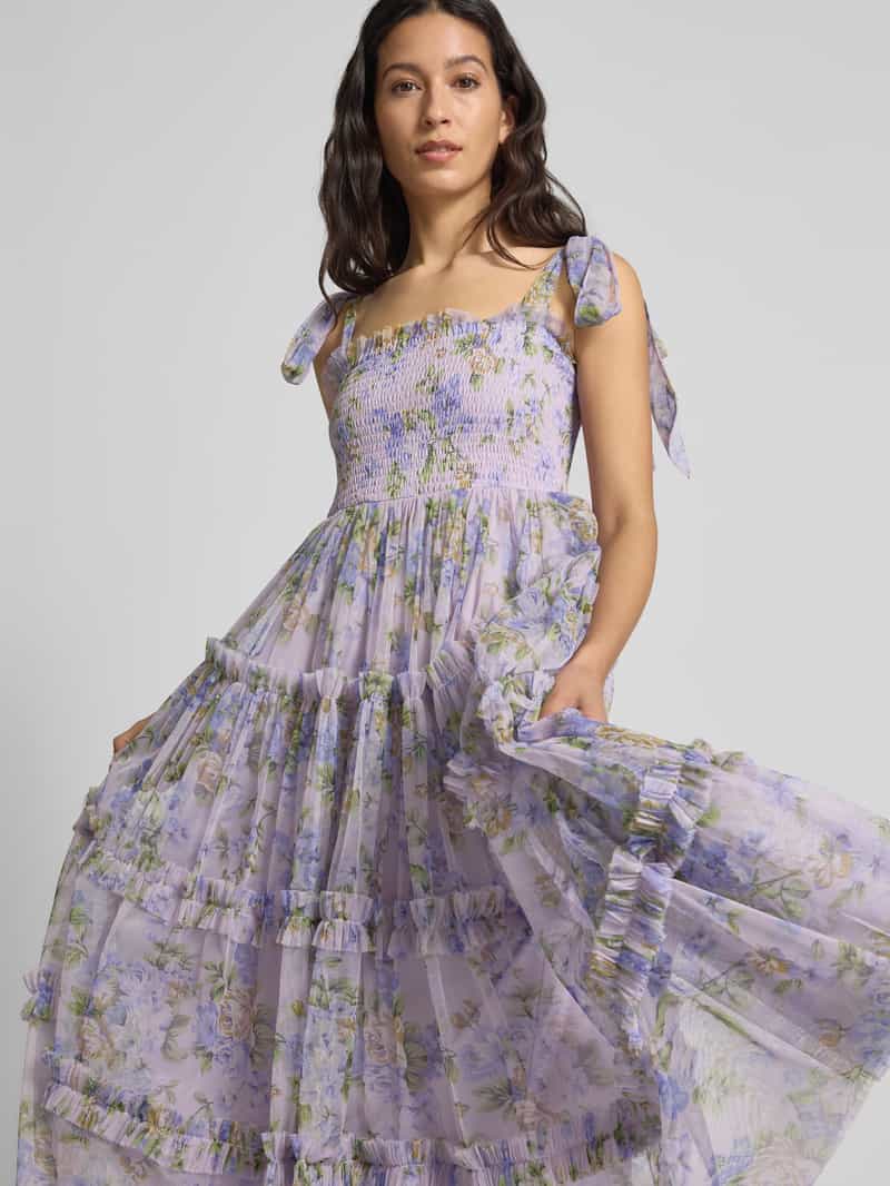 Lace & Beads Cocktailjurk met vierkante hals