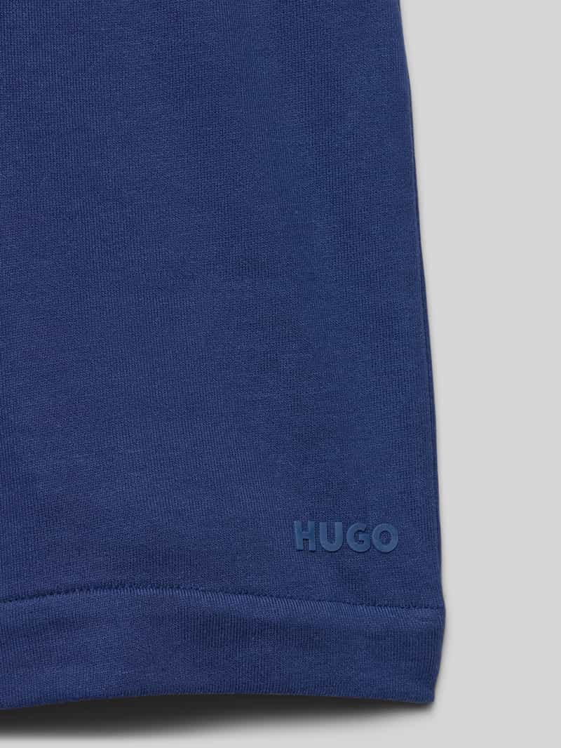 HUGO Regular fit sweatshorts met labelprint