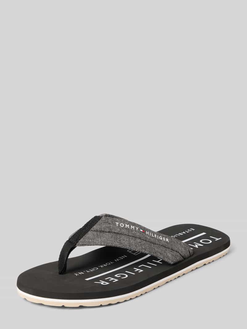 Teenslippers met labelprint