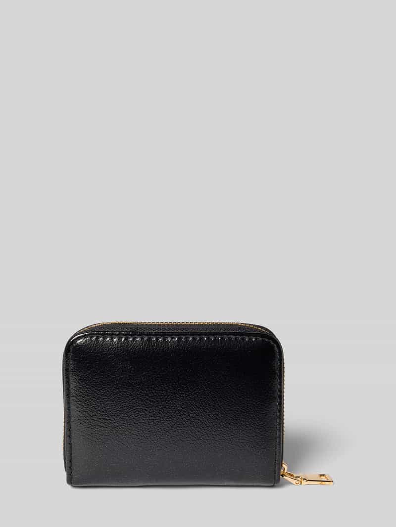 Seidenfelt Portemonnee met labeldetail model 'YLVA'