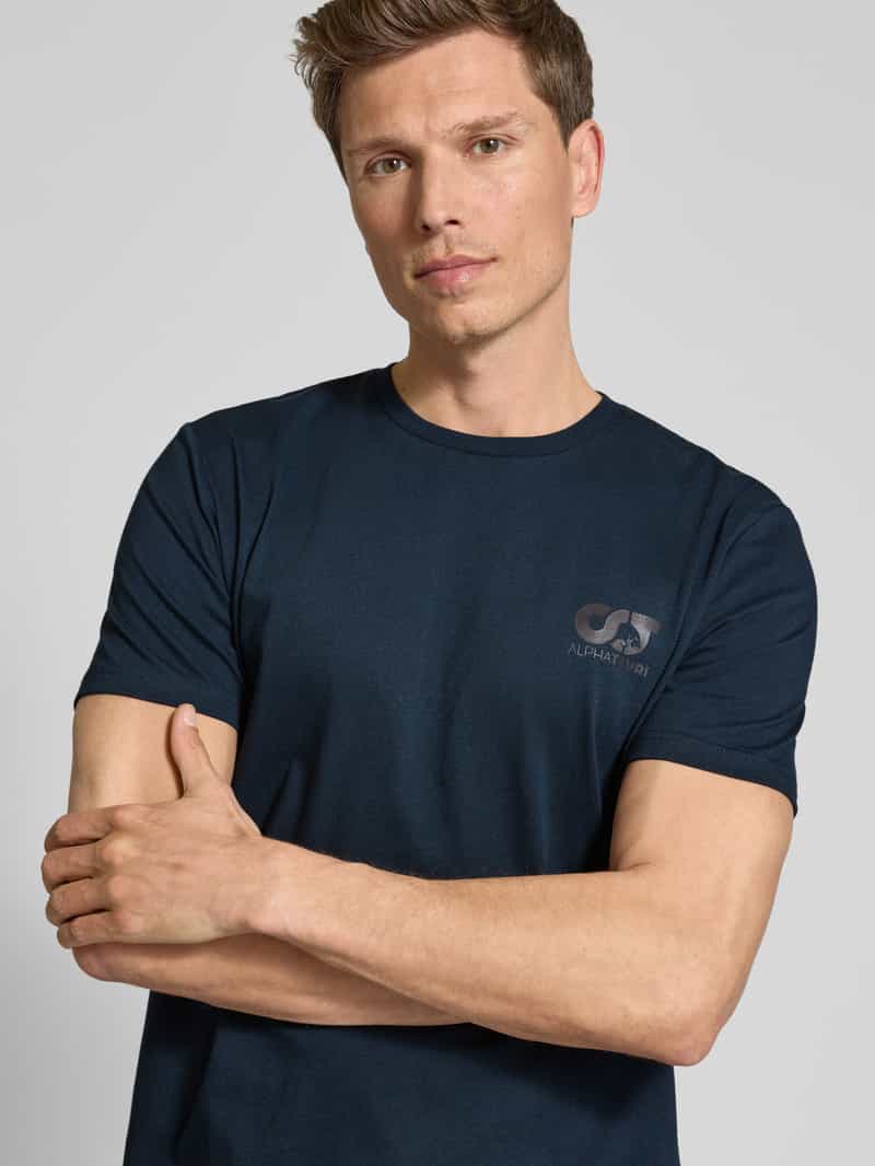 AlphaTauri T-shirt met labelprint model 'JOTTA'