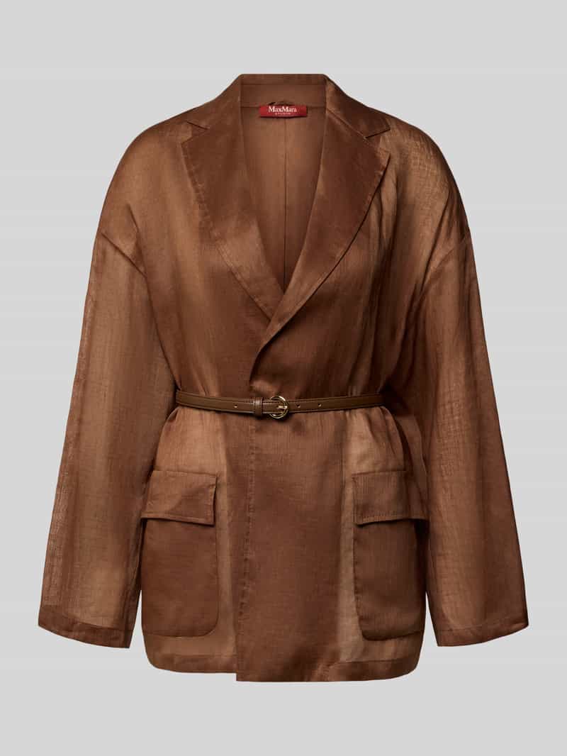 Relaxed fit lange blazer met reverskraag model 'FATTO'