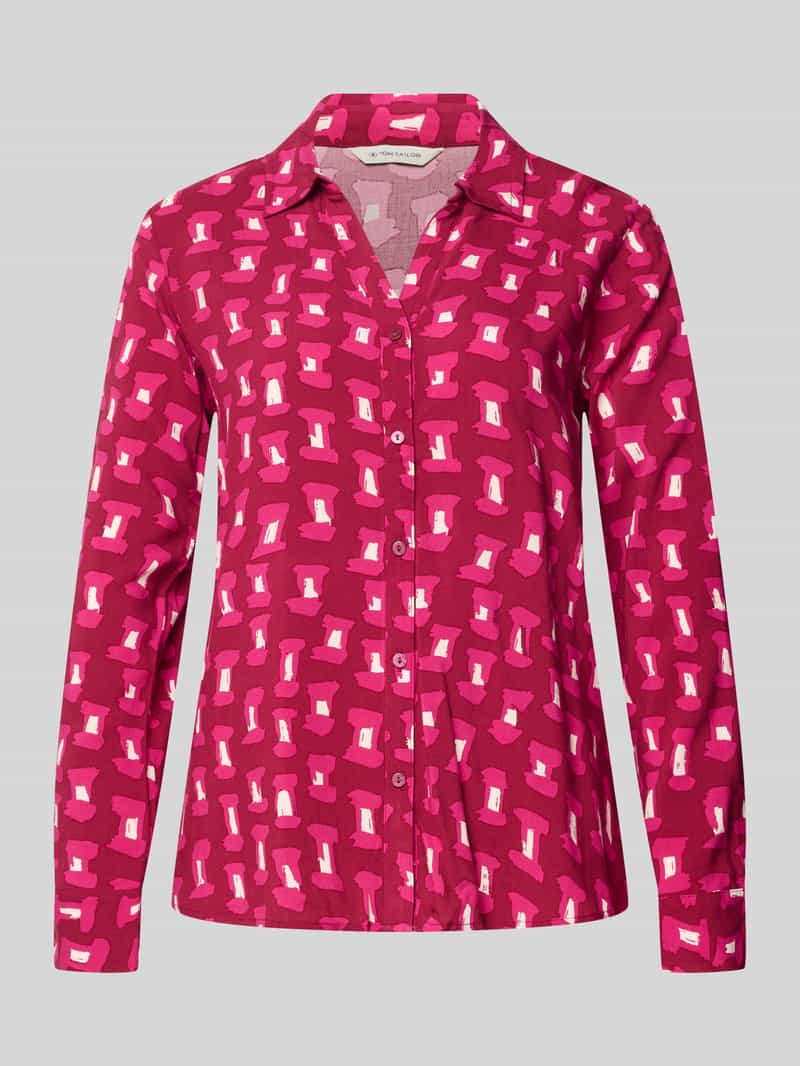 Tom Tailor Regular fit blouse met lange mouwen van pure viscose