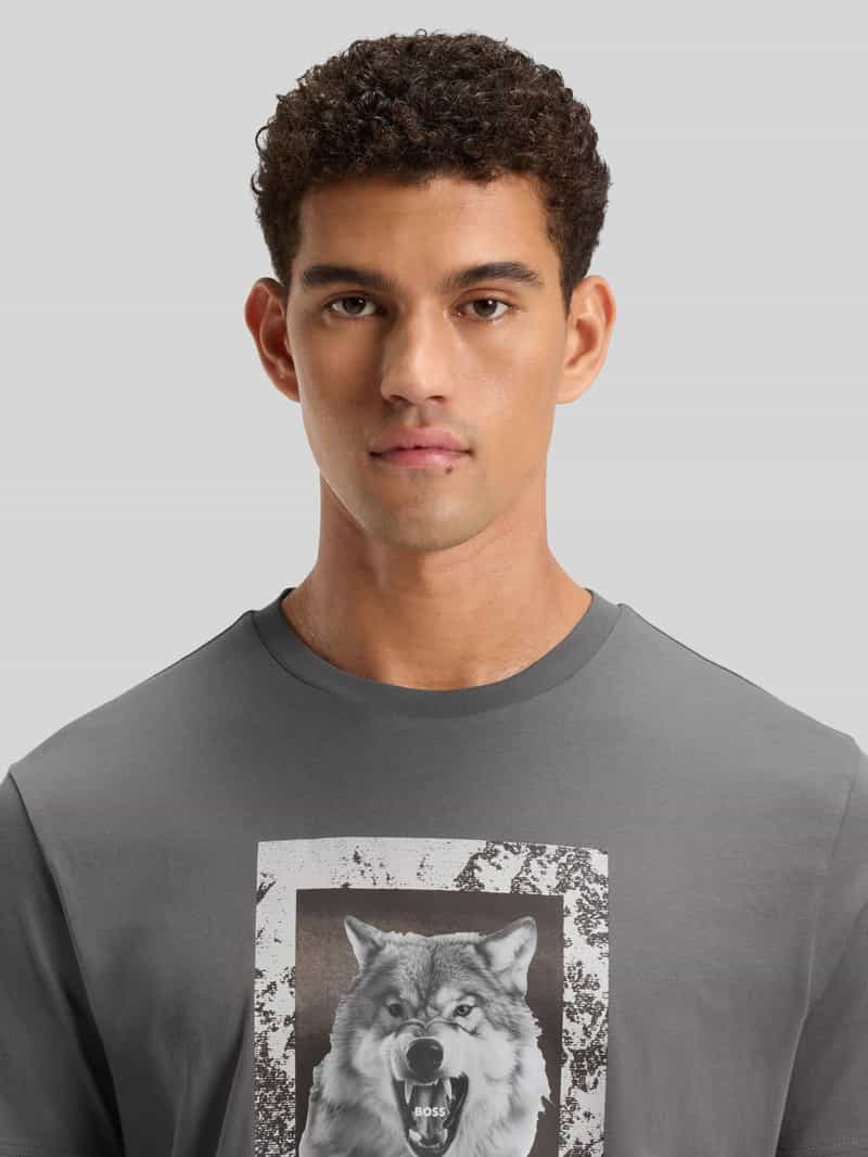 Boss Orange Regular fit T-shirt van katoenjersey model 'LUPO'