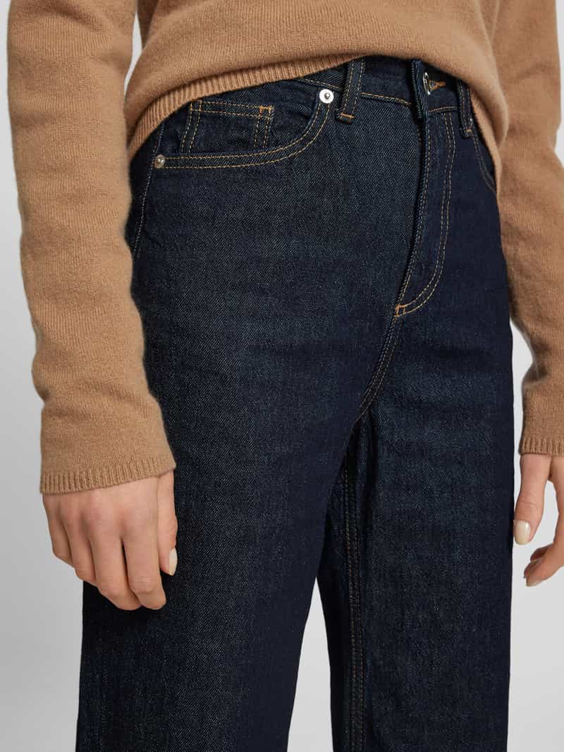 Vero Moda Wide fit high rise jeans van katoenmix met contrastnaden model 'TESSA'
