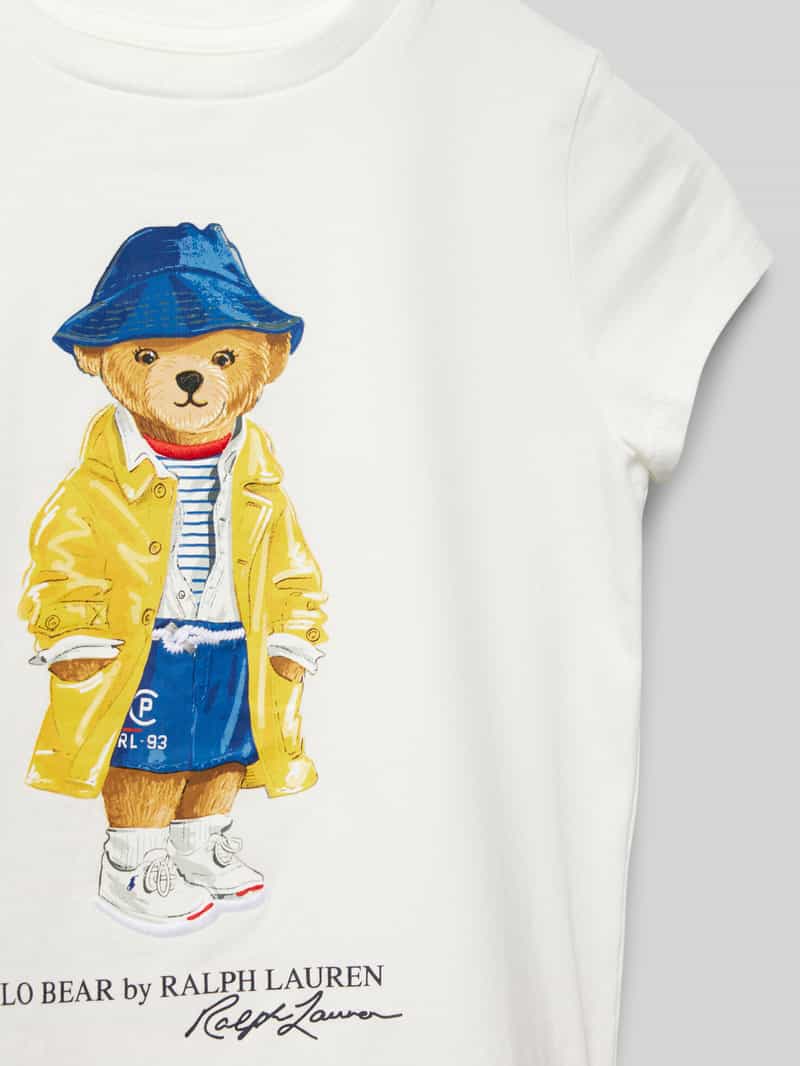 Polo Ralph Lauren Kids T-shirt met motief- en labelprint model 'BEAR'