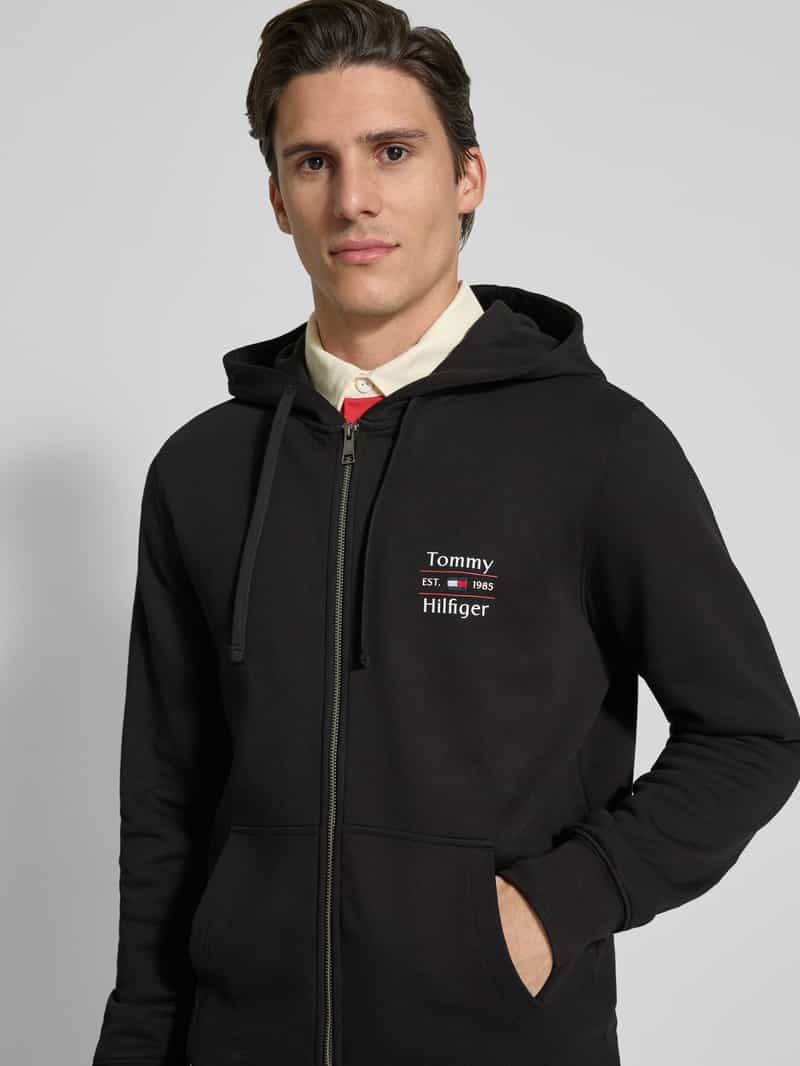 Tommy Hilfiger Regular fit sweatjack van puur katoen