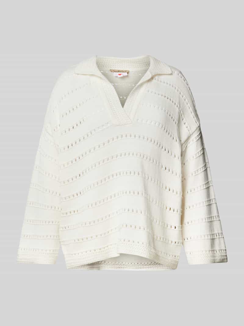 Smith and Soul Gebreide pullover met ajourpatroon