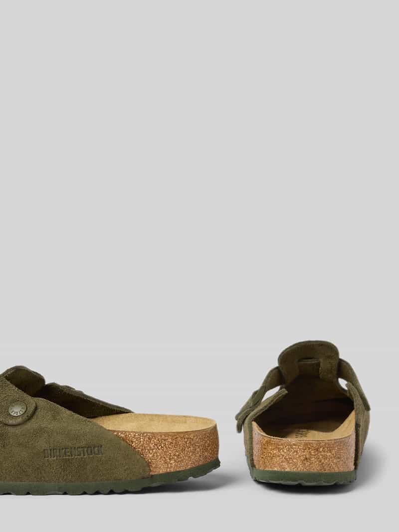 Birkenstock Leren slippers met doornsluiting model 'BOSTON'