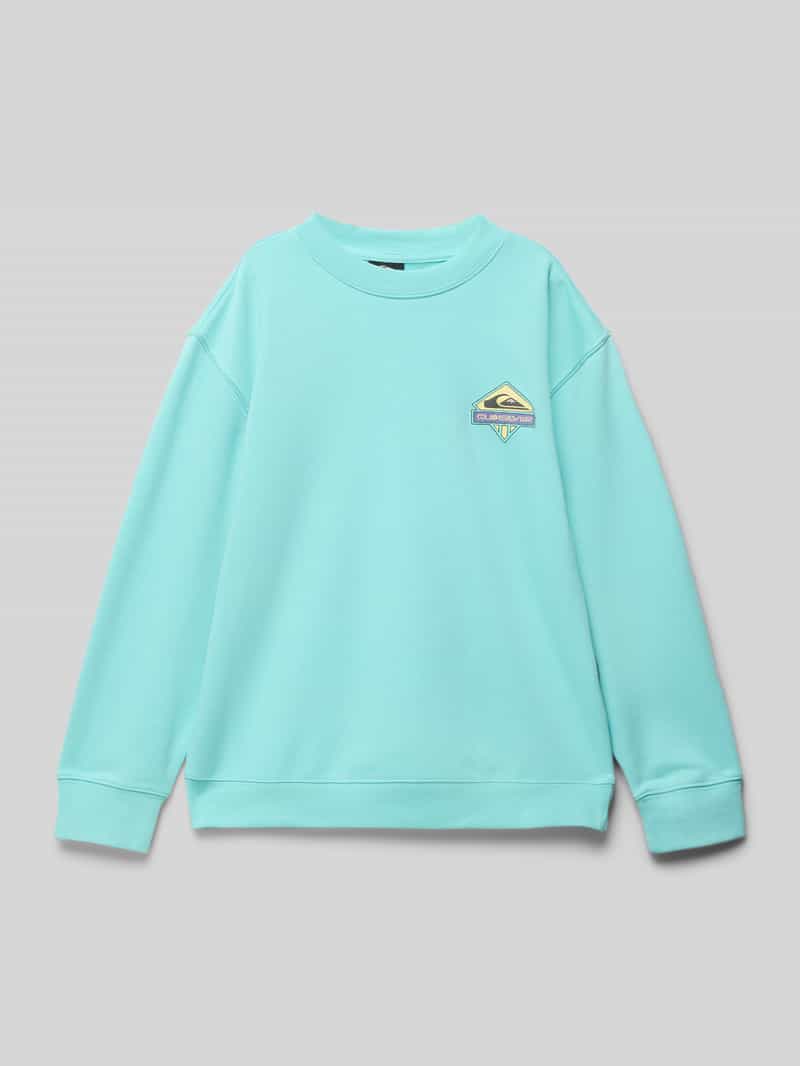 Quiksilver Sweatshirt met labelprint en ronde hals