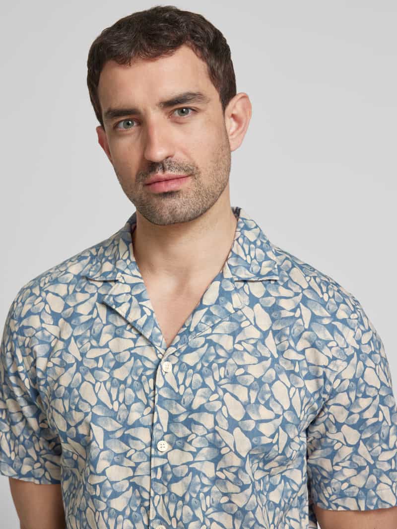 Marc O'Polo Regular fit vrijetijdsoverhemd van een mix van linnen en katoen