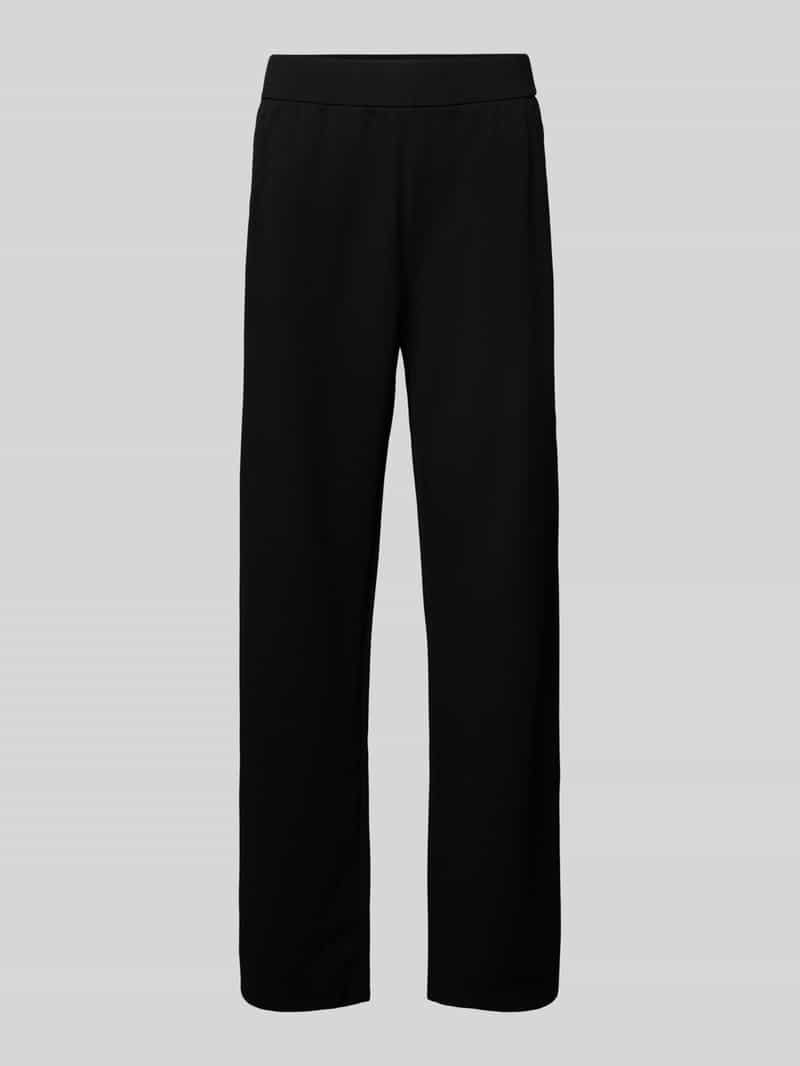 Zero Wide fit stoffen broek met elastische band