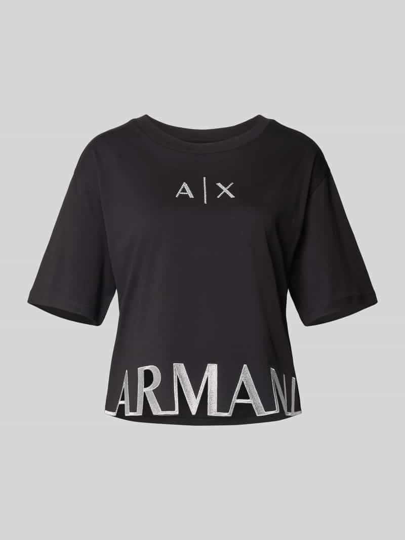 Armani Exchange T-shirt met labeldetail