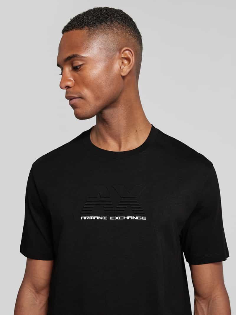 Armani Exchange T-shirt met labelprint