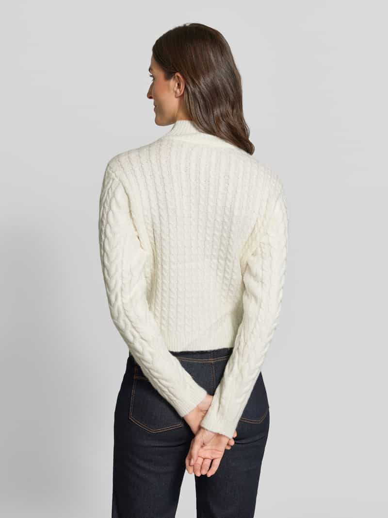 Apricot Gebreide pullover met wol in wikkellook