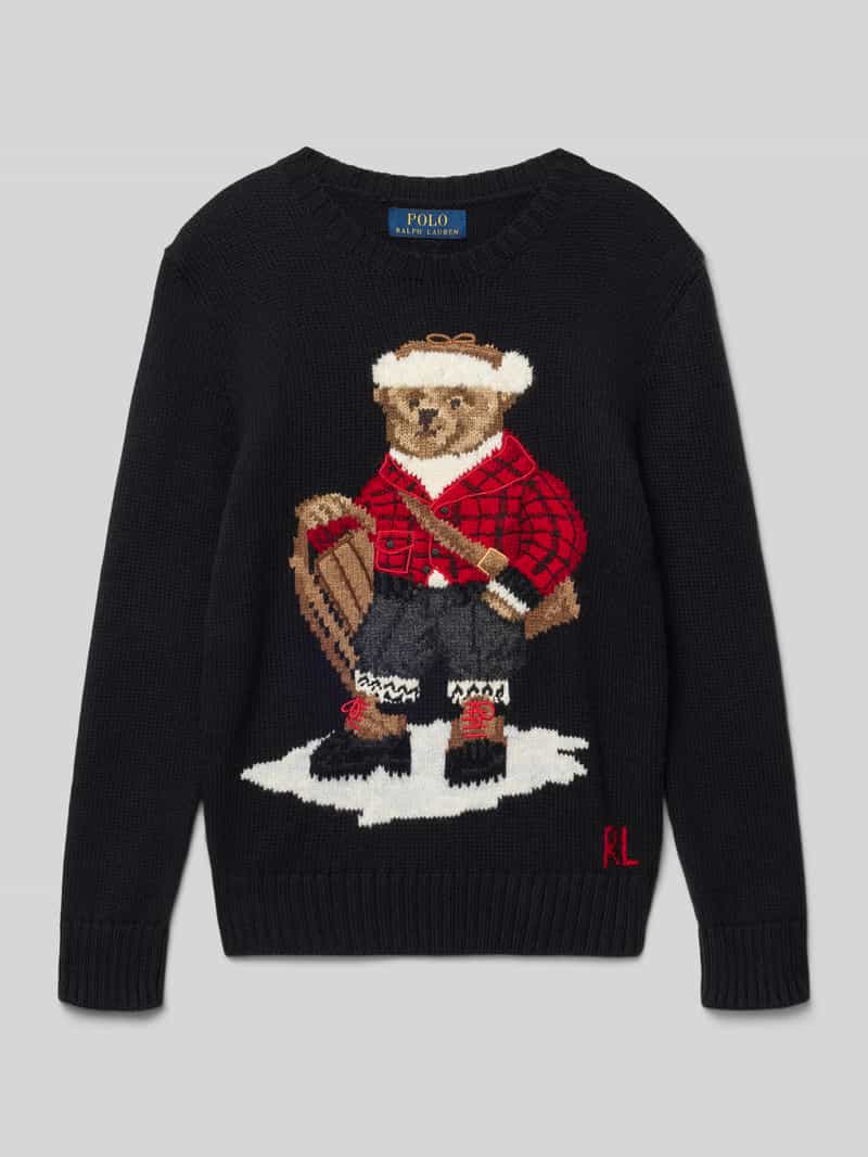 Polo Ralph Lauren Teens Gebreide pullover met motief en ronde hals